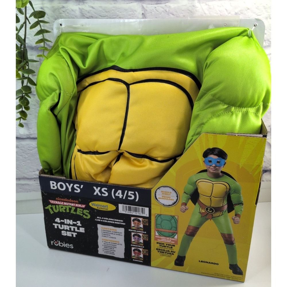 NIB KIDS XS 4/5🚨Teenage Mutant Ninja Turtles Costume 4in1 90sVibes TMNT Rubies